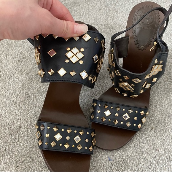 Tory Burch Kingsbridge Studded Open-Wedge Sandal - Picture 5 of 6